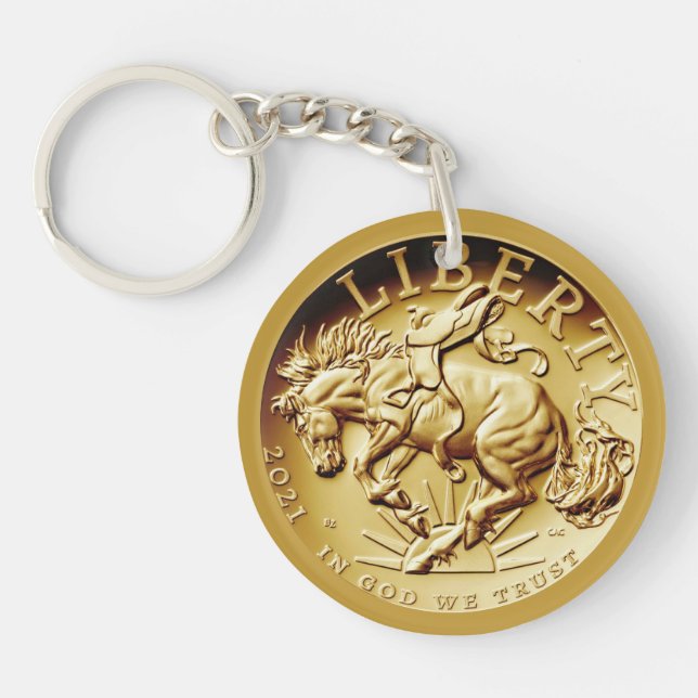 Liberty Horse Coin  Keychain (Front)