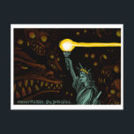 Liberty in Darkness, Nevertheless She Persisted Postcard<br><div class="desc">No matter how dark it gets,  this lady and her torch persist.</div>