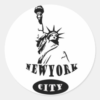 Liberty In new york city Classic Round Sticker