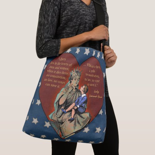 Liberty in the Heart _ Patriotic _ Personalized Crossbody Bag