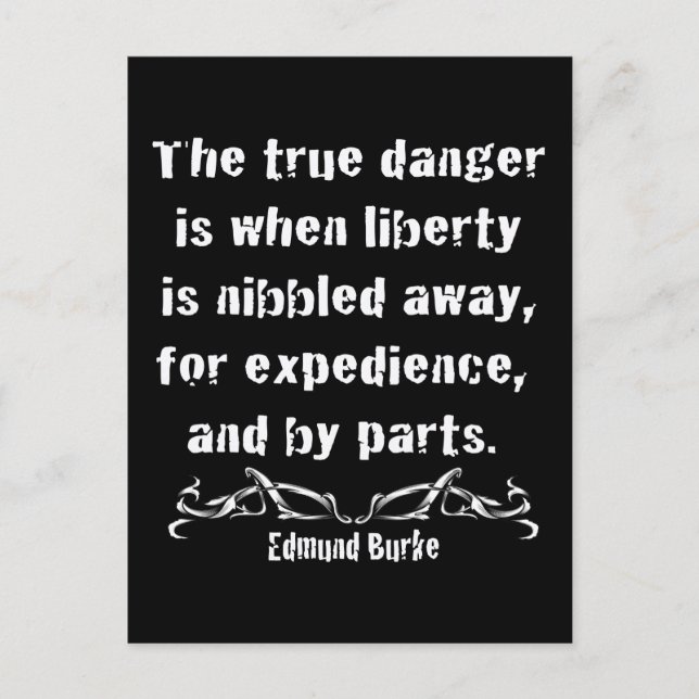 Liberty is Nibbled Away Postcard (Front)