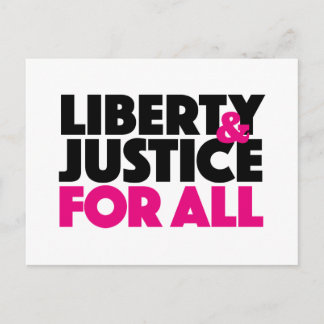 Liberty & Justice for All Postcard