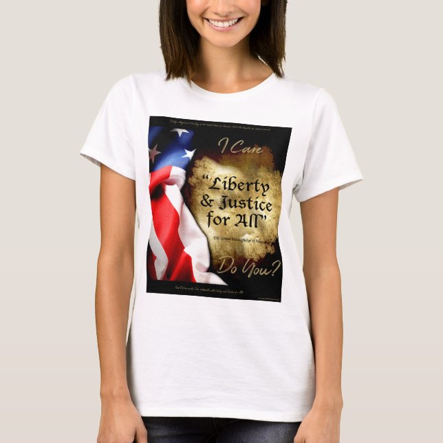 Liberty & Justice for all | progressive democrat T-Shirt (Front)