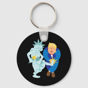 Liberty Kicks Trump 2020 Election Anti Donald Demo Keychain