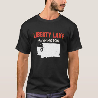 Liberty Lake Washington USA State America Travel W T-Shirt