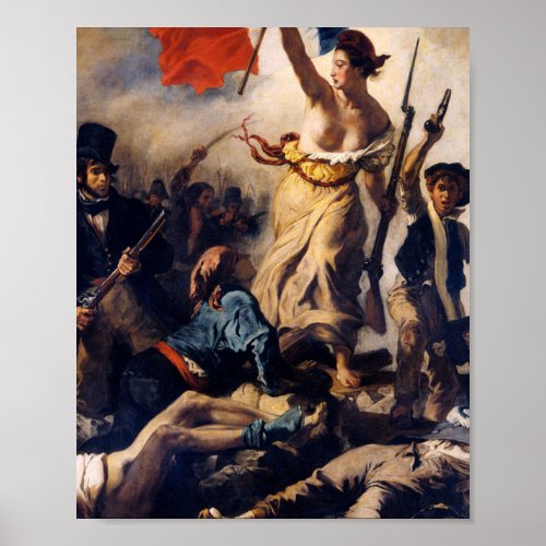 Liberty Leading People Painting Eugne Delacroix Poster