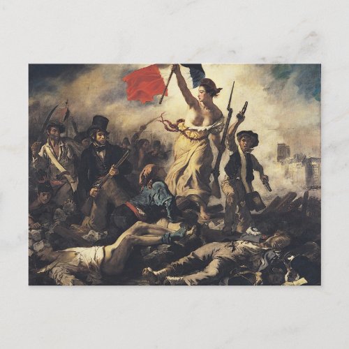 Liberty Leading the People by Eugene Delacroix Postcard