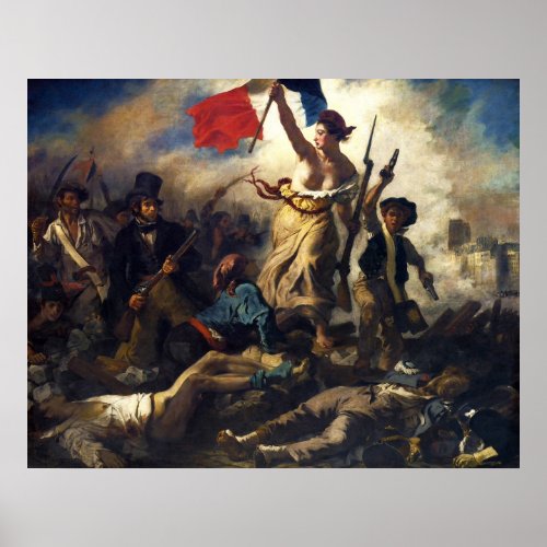 Liberty Leading the People by Eugene Delacroix Poster