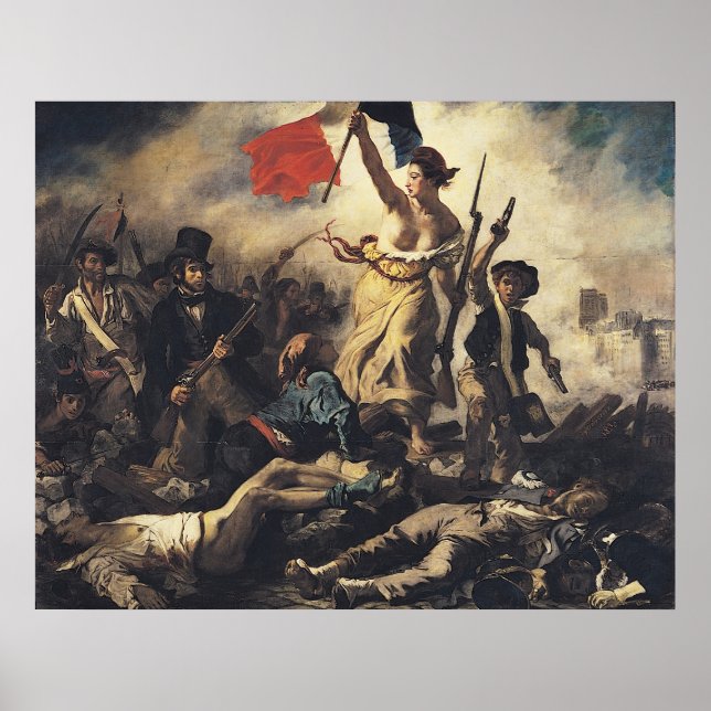 Liberty Leading the People by Eugene Delacroix Poster (Front)