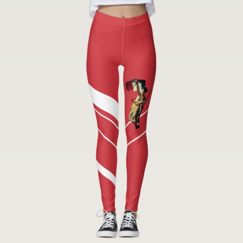 Liberty Leading the People Delacroix revolutionary Leggings