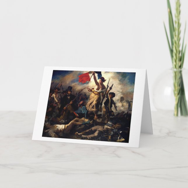 Liberty Leading the People, Eugene Delacroix Card (Front)