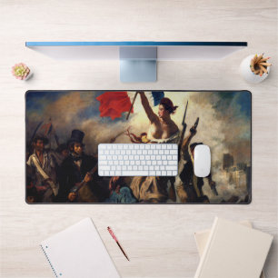 Liberty Leading the People, Eugene Delacroix Desk Mat