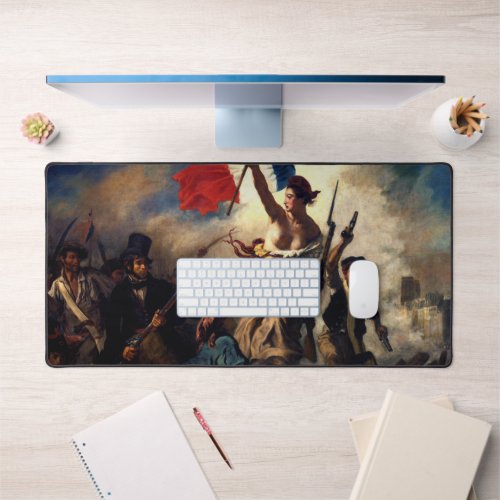 Liberty Leading the People Eugene Delacroix Desk Mat