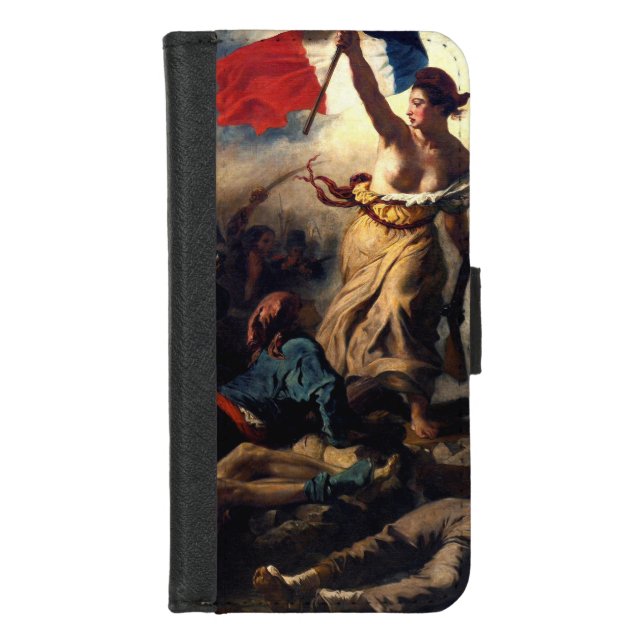 Liberty Leading the People, Eugene Delacroix iPhone Wallet Case (Front)