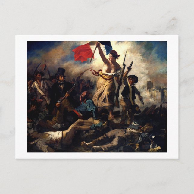 Liberty Leading the People, Eugene Delacroix Postcard (Front)
