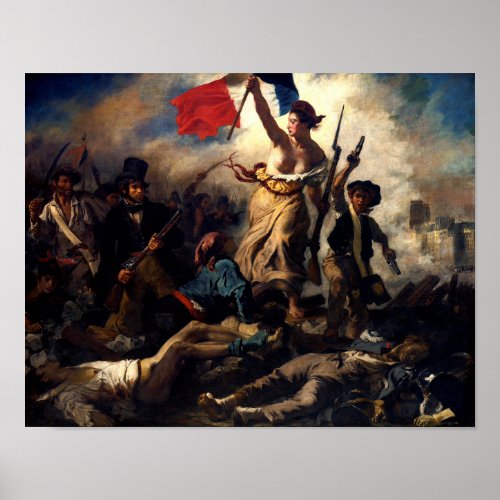 Liberty Leading the People Eugene Delacroix Poster