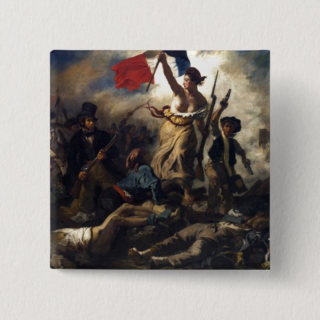 Liberty Leading the People Pinback Button (Front)