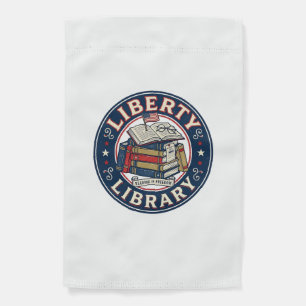 Liberty Library Patriotic Patriotic Library Readin Garden Flag