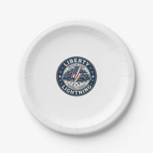 Liberty Lightning Patriotic Patriotic Storm Lightn Paper Plates