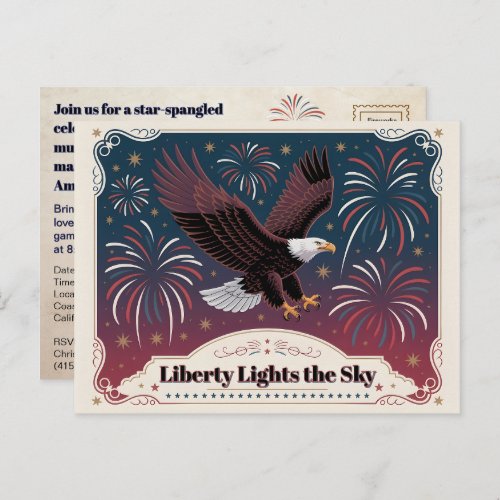 Liberty Lights the Sky • 1776–2026 Keepsake Postcard