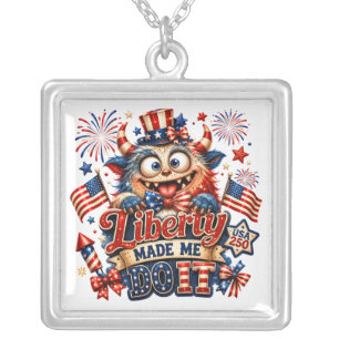 Liberty Made me do it Silver Plated Necklace
