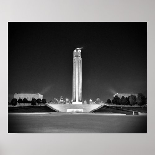 Liberty Memorial, Kansas City, Missouri BW Poster