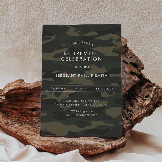 LIBERTY Military Retirement Party Thin Green Line Invitation (Creator Uploaded)