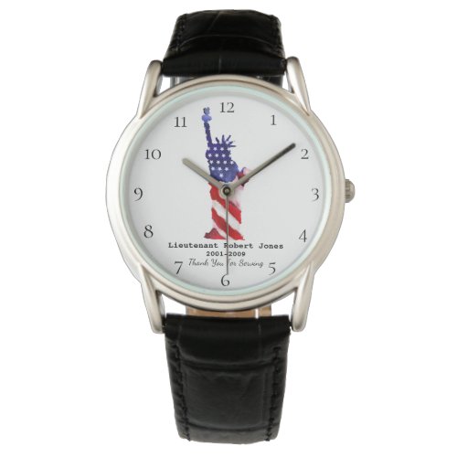 Liberty Military Veteran Red White Blue Watch