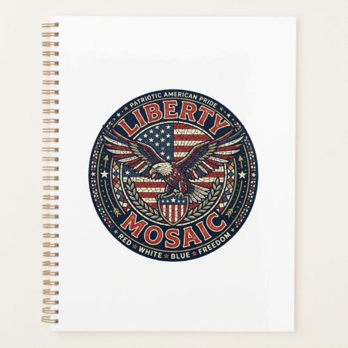 Liberty Mosaic Patriotic Patriotic Mosaic Vintage Planner