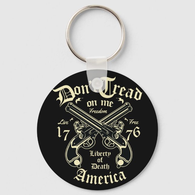 Liberty Of Death USA live free Keychain (Front)