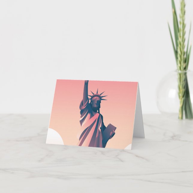 Liberty of Statue Thank You Card (Front)