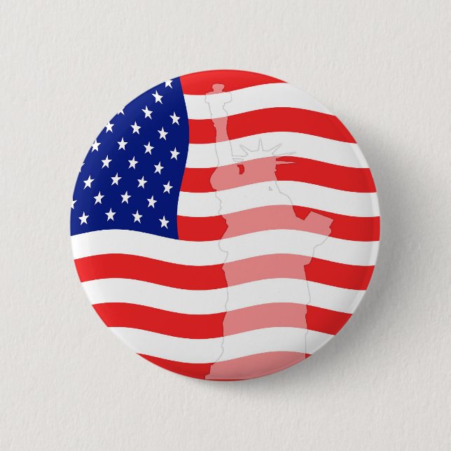 Liberty on Flag Button (Front)