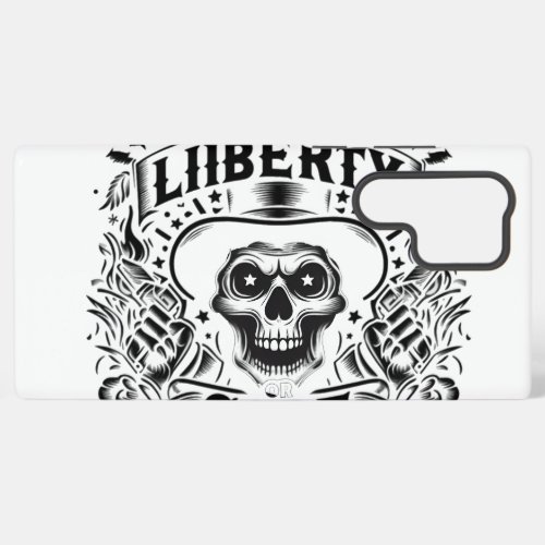  Liberty or Scare Classic Ink Meets Halloween Samsung Galaxy S22 Ultra Case