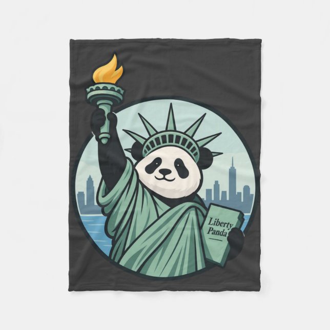 Liberty Panda Fleece Blanket (Front)