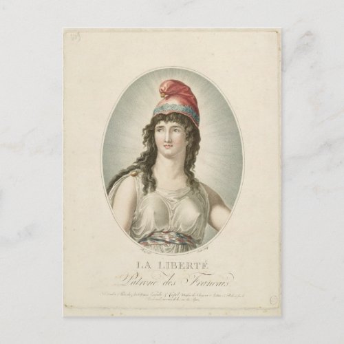 Liberty Patron of the French engraved by Ruotte Postcard