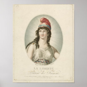 Liberty, Patron of the French, engraved by Ruotte Poster