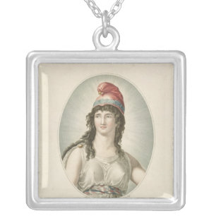 Liberty, Patron of the French, engraved by Ruotte Silver Plated Necklace