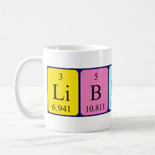 Liberty periodic table name mug