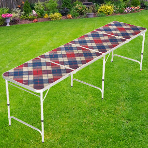 Liberty Plaid Beer Pong Table