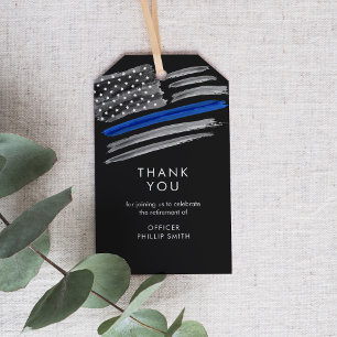 LIBERTY Police Law Enforcement Retirement Party Gift Tags