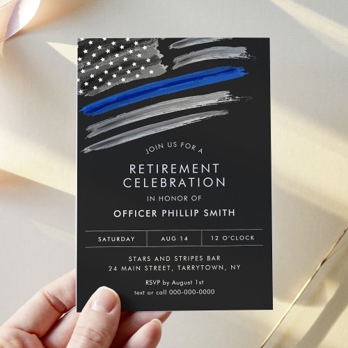 LIBERTY Police Law Enforcement Retirement Party Invitation