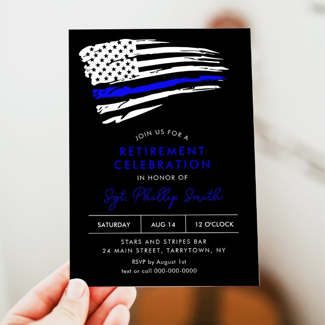 LIBERTY Police Military Retirement Party Invitation (Creator Uploaded)