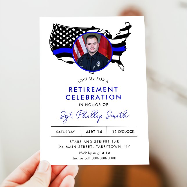 LIBERTY Police Military Retirement Party Invitation (Creator Uploaded)
