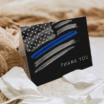 LIBERTY Police Retirement Party Thin Blue Line Thank You Card<br><div class="desc">The Liberty collection embodies the spirit of patriotism and celebrates the greatness of our nation. It is thoughtfully designed for various occasions,  including 4th of July parties,  heartfelt gatherings honoring our dedicated law enforcement personnel,  and joyous military celebrations.</div>
