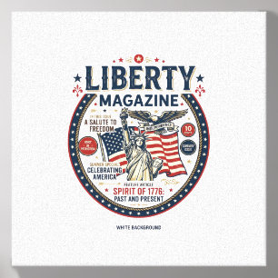 Liberty Popsicle Patriotic Patriotic Ice Cream Pop Canvas Photo Tile