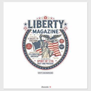 Liberty Popsicle Patriotic Patriotic Ice Cream Pop Sticker