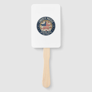 Liberty Puzzle Patriotic Patriotic Puzzle Jigsaw V Hand Fan