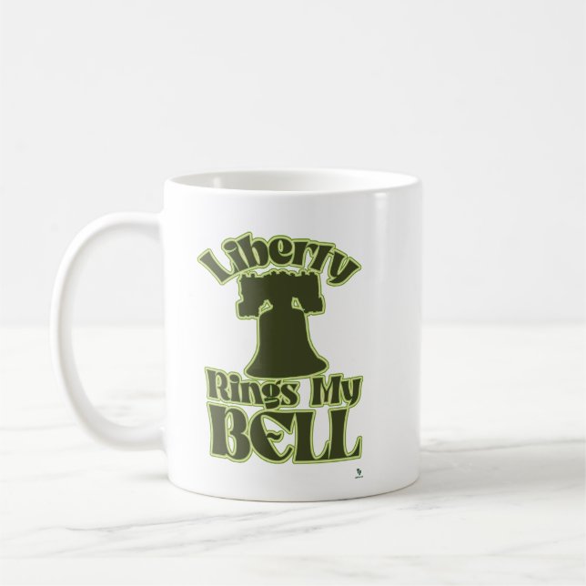 Liberty Rings My Bell Fun American Logo Coffee Mug (Left)