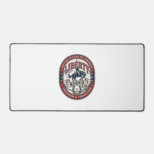 Liberty Rodeo Patriotic Patriotic Rodeo Western US Desk Mat