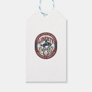 Liberty Rodeo Patriotic Patriotic Rodeo Western US Gift Tags
